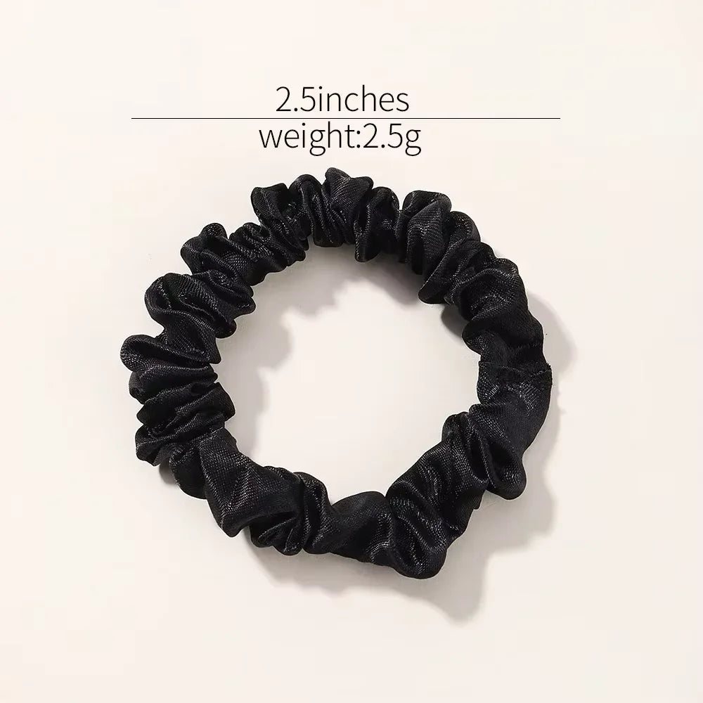 6Pcs Elegant Hair Scrunchies Women Minimalist Simulation Silk Hair