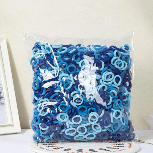 100PCS Colorful Basic Nylon Ealstic Hair Ties for Baby Girls Ponytail