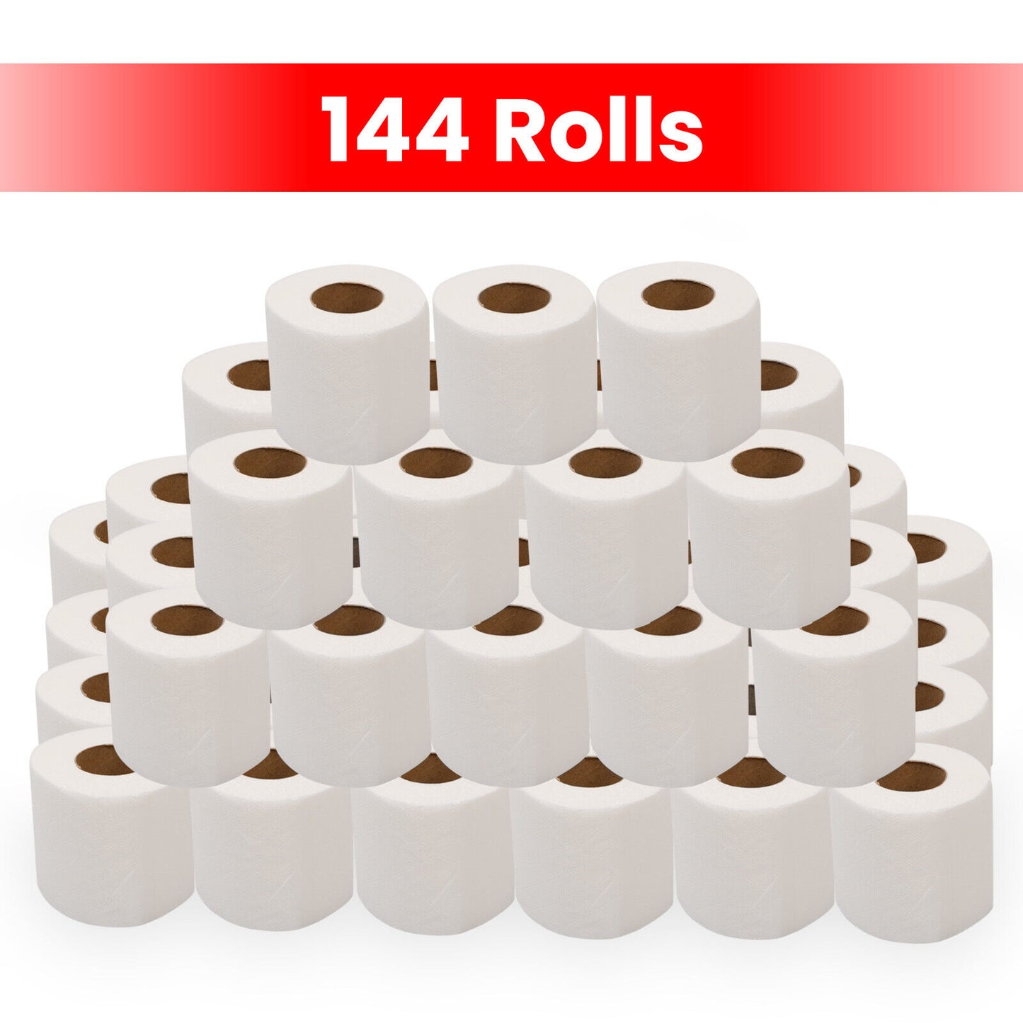 144X Luxury Toilet Rolls Bulk Paper Soft Roll White Quilted Embossed 2Ply Tissue