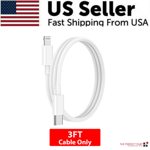 2024 20W USB-C Fast Charger PD Adapter Cable For iPhone 14/13/12/11 XR