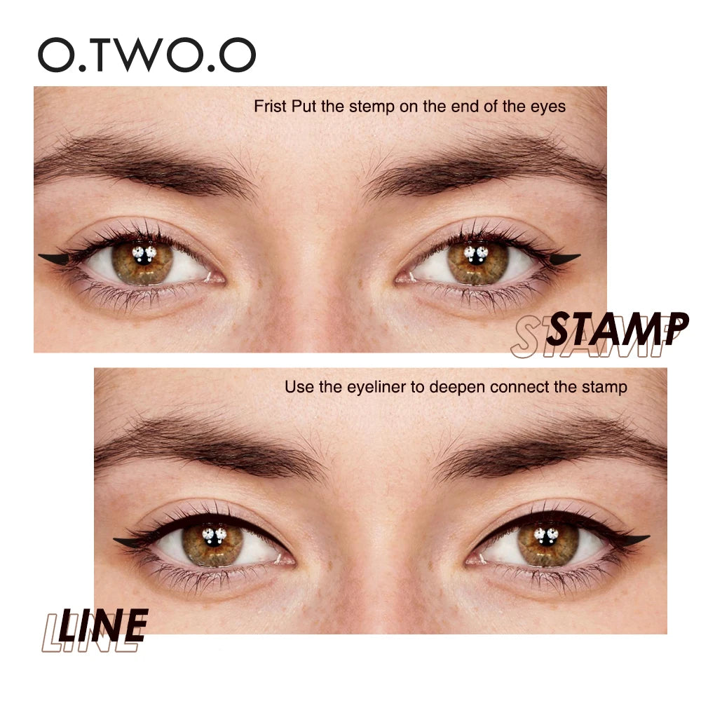 O.TWO.O Eyeliner Stamp Black Liquid Eyeliner Pen Waterproof Fast Dry