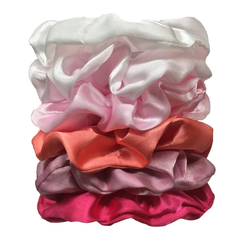 25/10//6pcs Satin Scrunchies Girls Elastic Hair Band Ponytail Holder