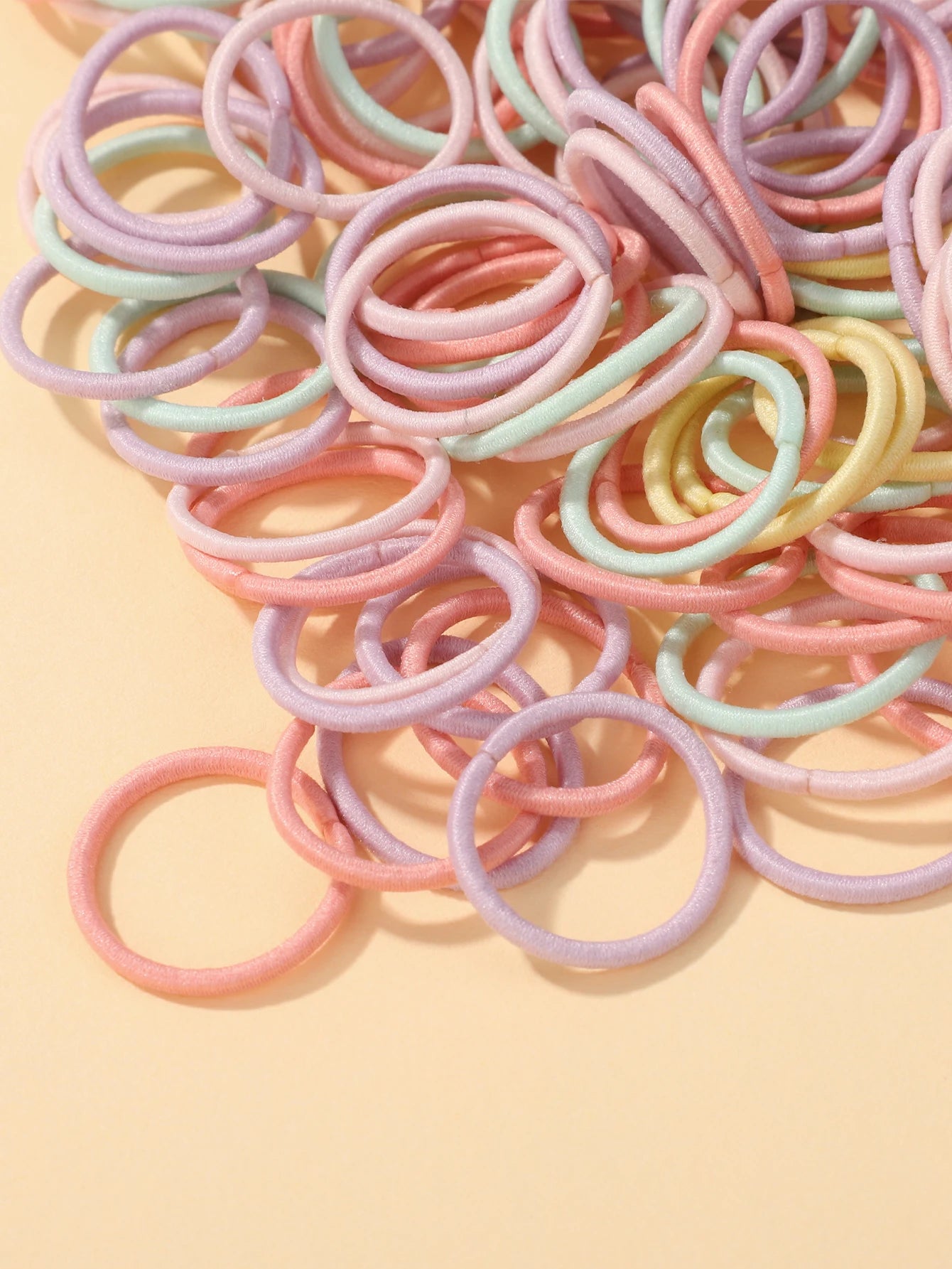 100 Pcs/Lot 2cm Hair Ties Gum Colorful Nylon Rubber Band Rope Doll