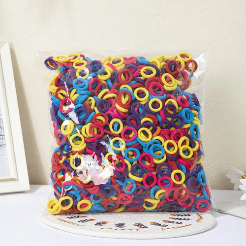 100PCS Colorful Basic Nylon Ealstic Hair Ties for Baby Girls Ponytail