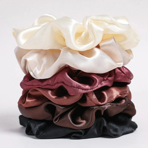 25/10//6pcs Satin Scrunchies Girls Elastic Hair Band Ponytail Holder