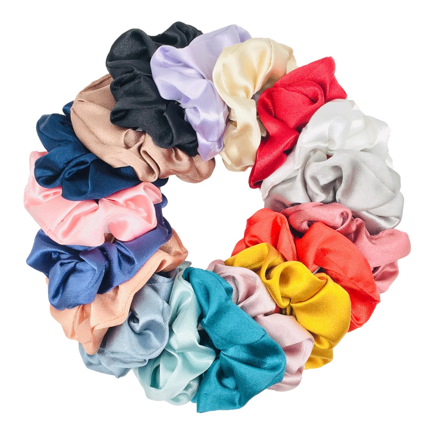 10/5pcs/lot Accessoires Women Girls Silky Satin Hair Scrunchies Solid