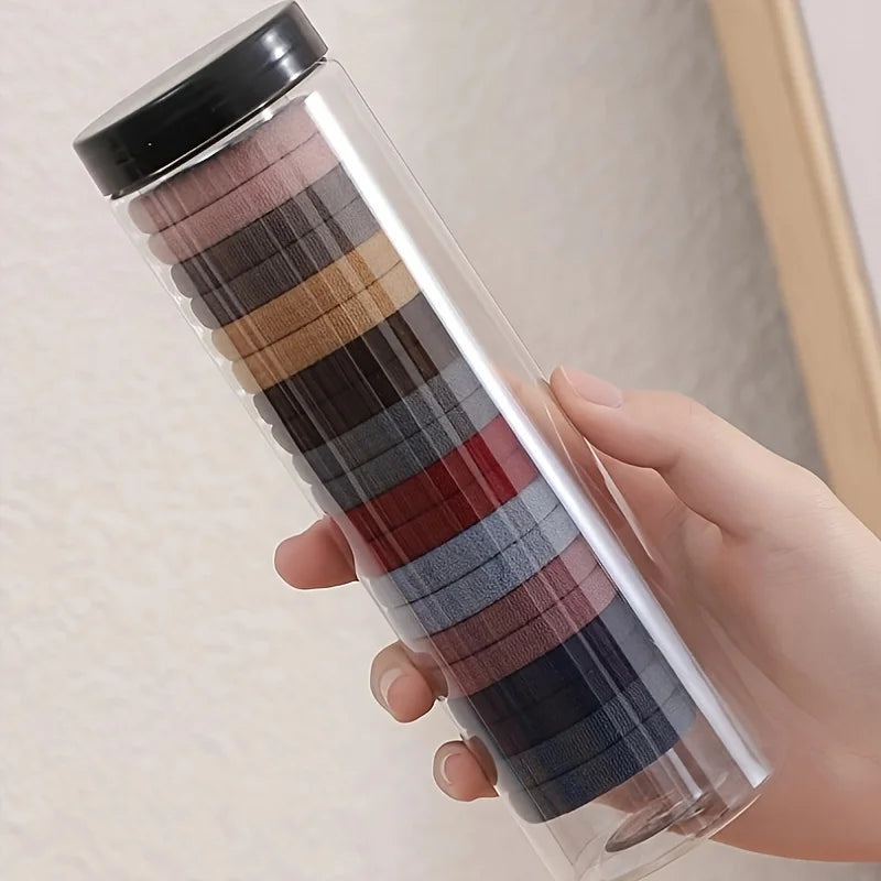 20pc Set High Elasticity Plush Fabric Hair Ties - Minimalist Style