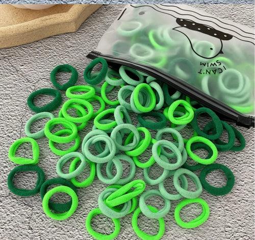 50/100Pcs Hair Bands for Children Colorful Nylon Scrunchie Hair Ties