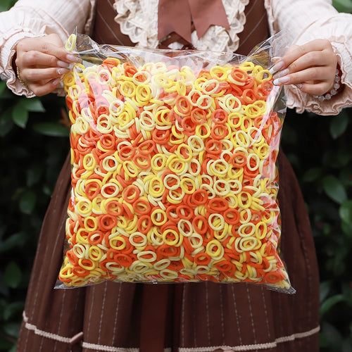 50PCS Colorful Basic Nylon Ealstic Hair Ties for Girls Ponytail Hold