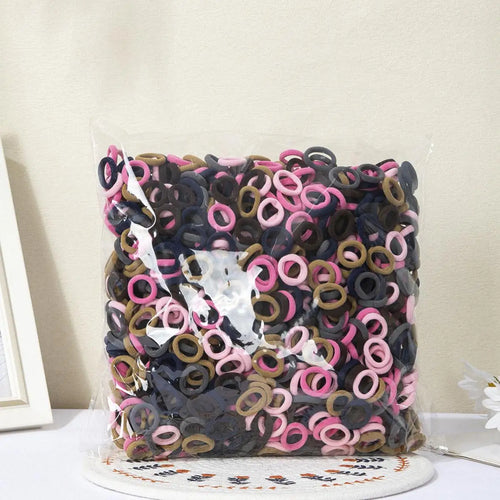 100PCS Colorful Basic Nylon Ealstic Hair Ties for Baby Girls Ponytail