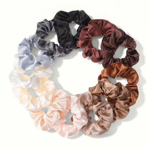 25/10//6pcs Satin Scrunchies Girls Elastic Hair Band Ponytail Holder