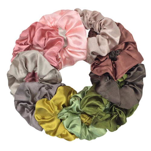 25/10//6pcs Satin Scrunchies Girls Elastic Hair Band Ponytail Holder