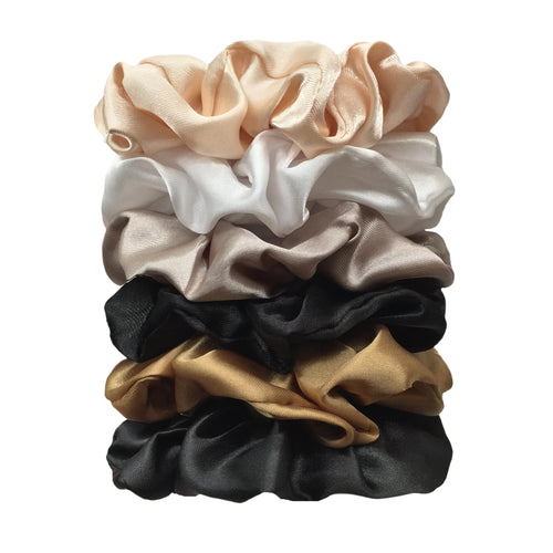 25/10//6pcs Satin Scrunchies Girls Elastic Hair Band Ponytail Holder