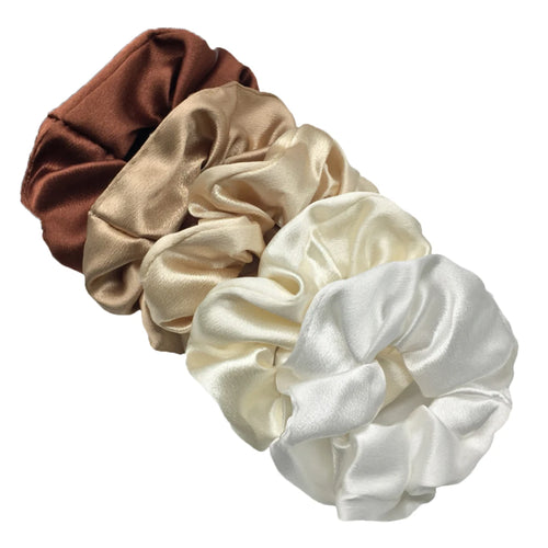 10/5pcs/lot Accessoires Women Girls Silky Satin Hair Scrunchies Solid