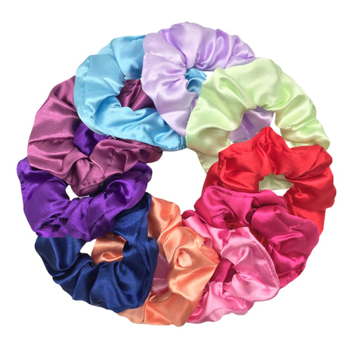 25/10//6pcs Satin Scrunchies Girls Elastic Hair Band Ponytail Holder