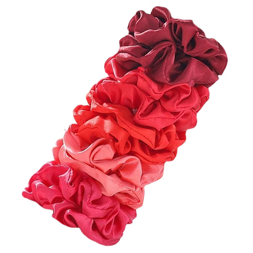 25/10//6pcs Satin Scrunchies Girls Elastic Hair Band Ponytail Holder
