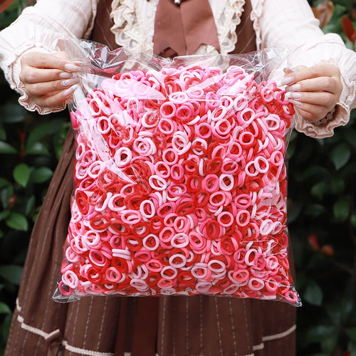 50PCS Colorful Basic Nylon Ealstic Hair Ties for Girls Ponytail Hold