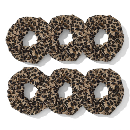 1/3/6pcs Leopard Print Scrunchies Hair Tie Rope hair Band Ponytail
