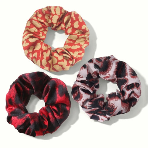 1/3/6pcs Leopard Print Scrunchies Hair Tie Rope hair Band Ponytail