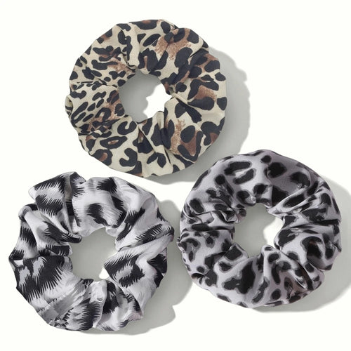 1/3/6pcs Leopard Print Scrunchies Hair Tie Rope hair Band Ponytail