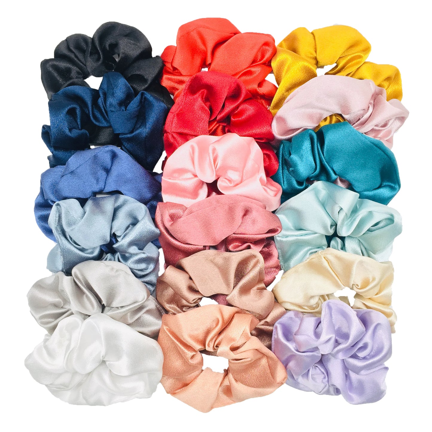 10/5pcs/lot Accessoires Women Girls Silky Satin Hair Scrunchies Solid