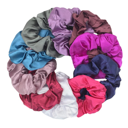 25/10//6pcs Satin Scrunchies Girls Elastic Hair Band Ponytail Holder