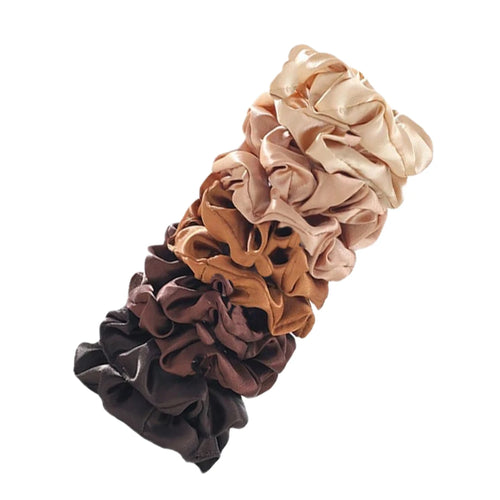 25/10//6pcs Satin Scrunchies Girls Elastic Hair Band Ponytail Holder