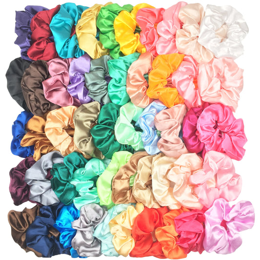 25/10//6pcs Satin Scrunchies Girls Elastic Hair Band Ponytail Holder