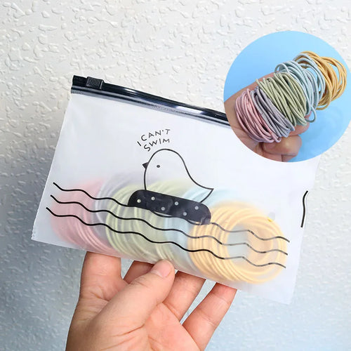 New 100PCS/Set Women 5CM Basic Nylon Elastic Hair Bands Ponytail Hair