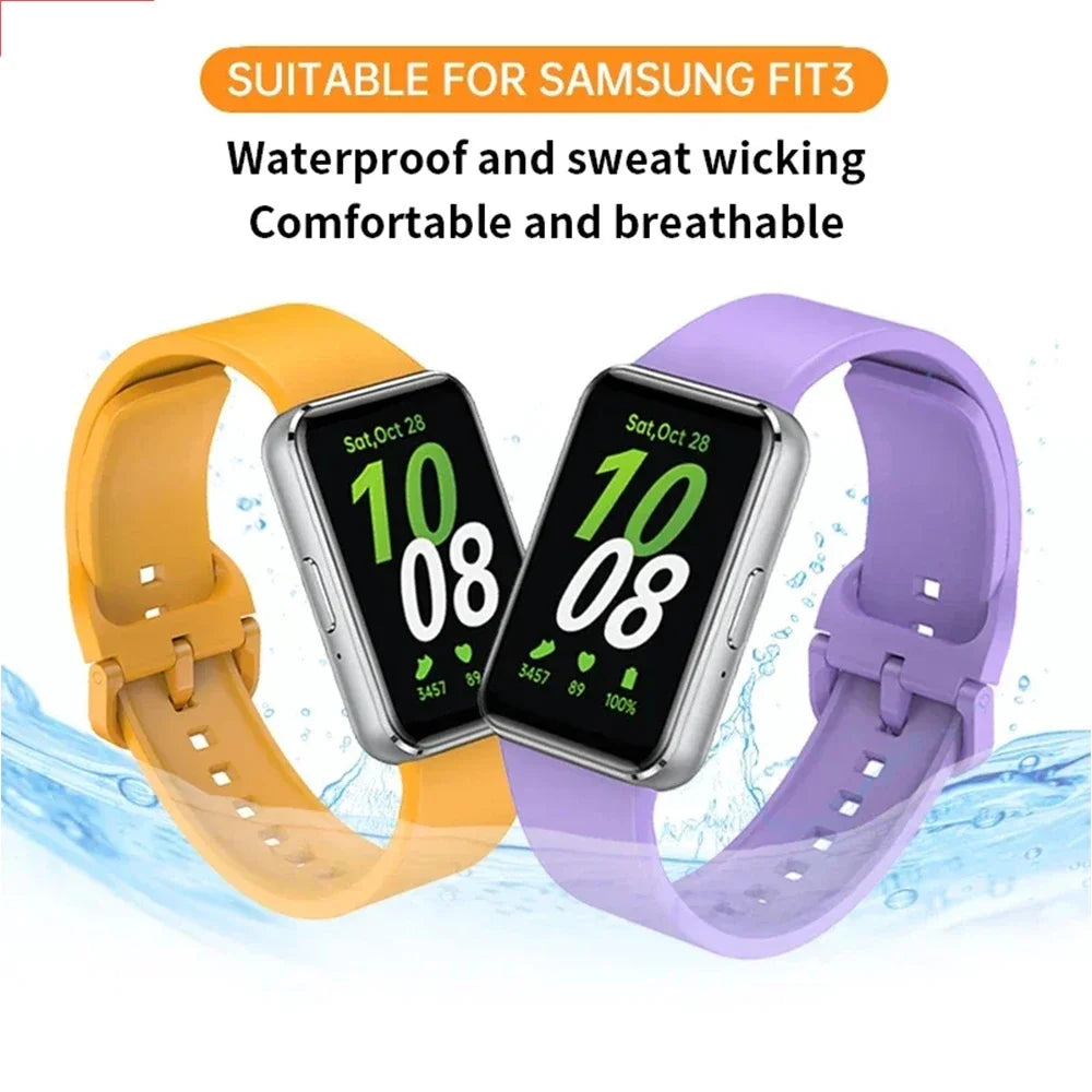 Silicone Strap For Samsung Galaxy Fit 3 Watch Bracelet Replacement