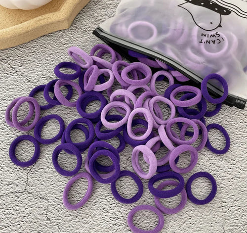 50/100Pcs Hair Bands for Children Colorful Nylon Scrunchie Hair Ties