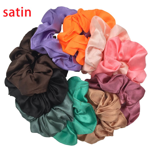 25/10//6pcs Satin Scrunchies Girls Elastic Hair Band Ponytail Holder