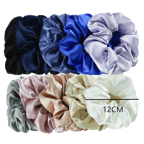 10/5pcs/lot Accessoires Women Girls Silky Satin Hair Scrunchies Solid