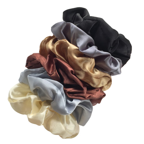 25/10//6pcs Satin Scrunchies Girls Elastic Hair Band Ponytail Holder