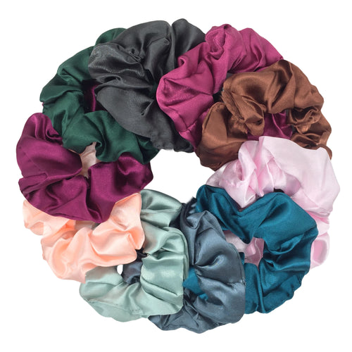 25/10//6pcs Satin Scrunchies Girls Elastic Hair Band Ponytail Holder