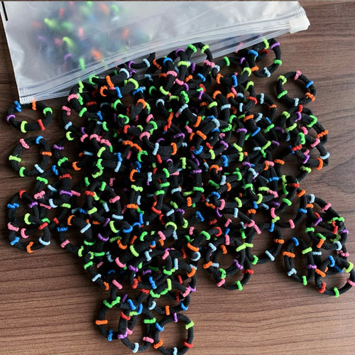 50/100Pcs Hair Bands for Children Colorful Nylon Scrunchie Hair Ties