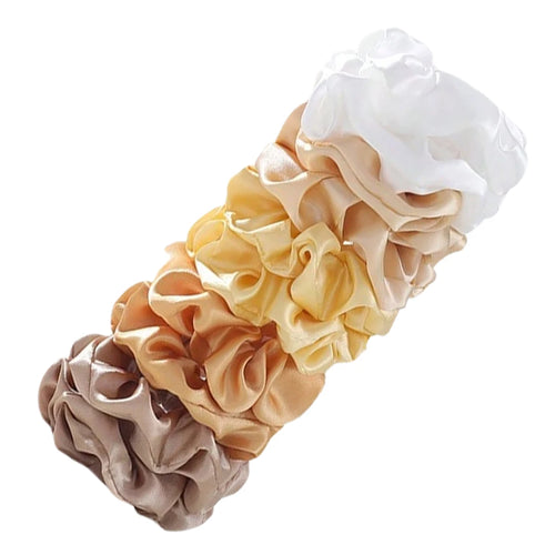 25/10//6pcs Satin Scrunchies Girls Elastic Hair Band Ponytail Holder