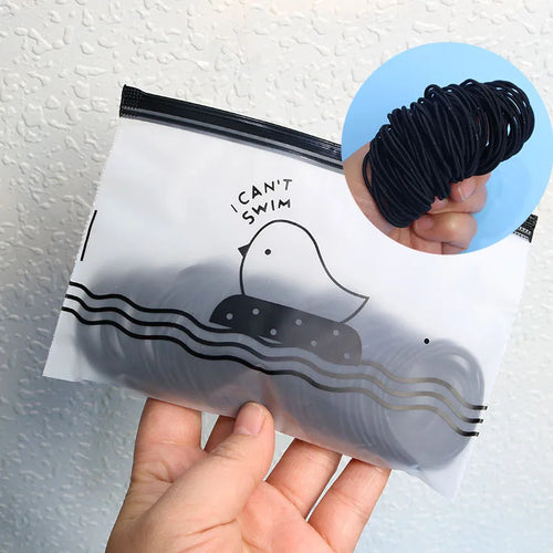 New 100PCS/Set Women 5CM Basic Nylon Elastic Hair Bands Ponytail Hair