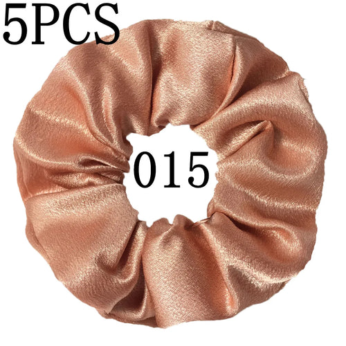 10/5pcs/lot Accessoires Women Girls Silky Satin Hair Scrunchies Solid