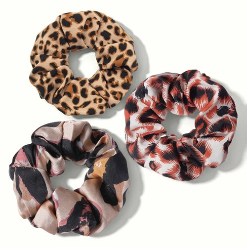 1/3/6pcs Leopard Print Scrunchies Hair Tie Rope hair Band Ponytail