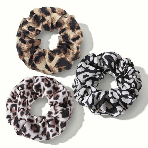 1/3/6pcs Leopard Print Scrunchies Hair Tie Rope hair Band Ponytail