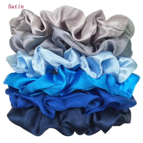 25/10//6pcs Satin Scrunchies Girls Elastic Hair Band Ponytail Holder