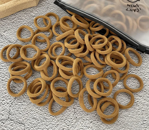 50/100Pcs Hair Bands for Children Colorful Nylon Scrunchie Hair Ties