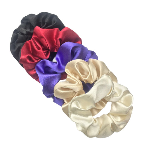 10/5pcs/lot Accessoires Women Girls Silky Satin Hair Scrunchies Solid