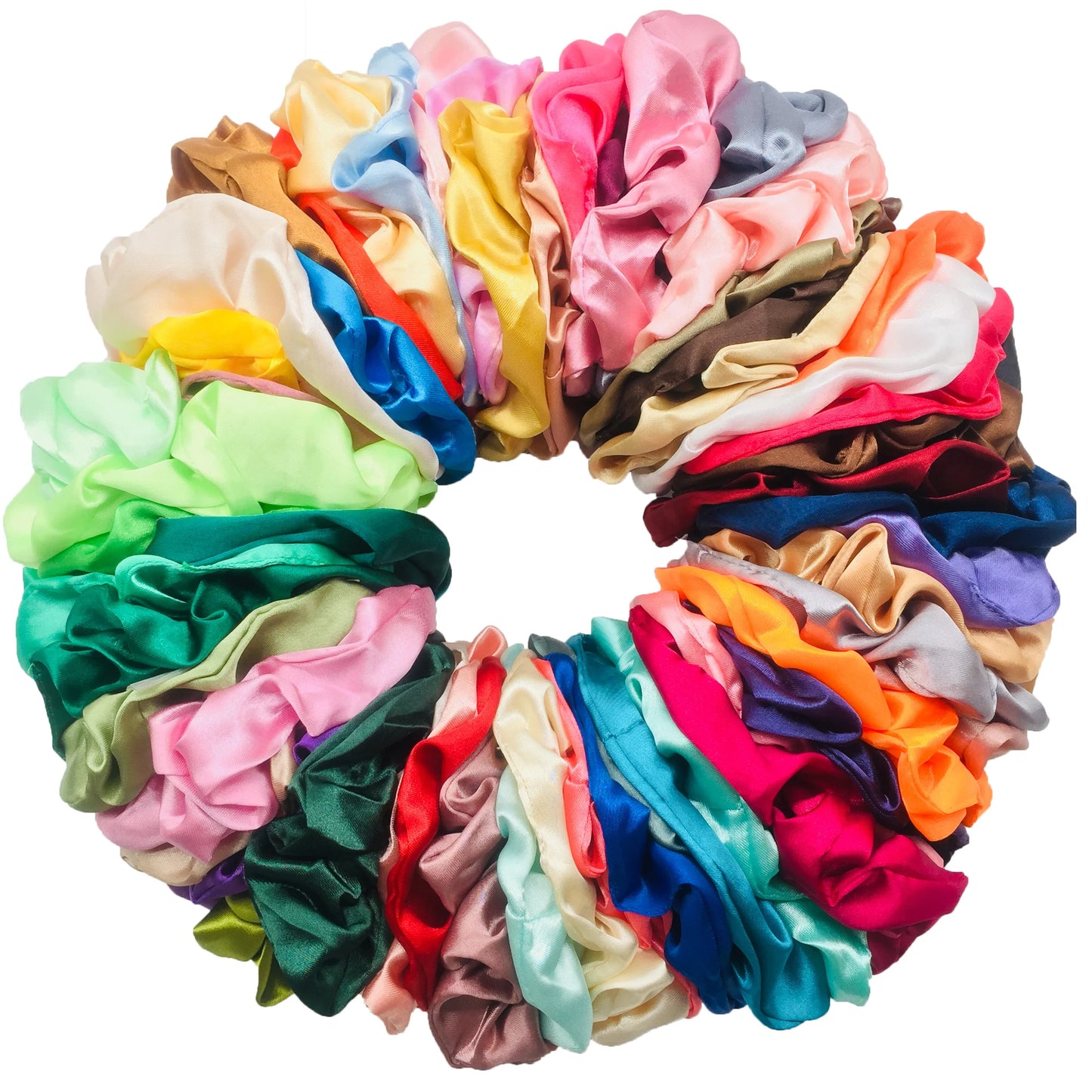 25/10//6pcs Satin Scrunchies Girls Elastic Hair Band Ponytail Holder