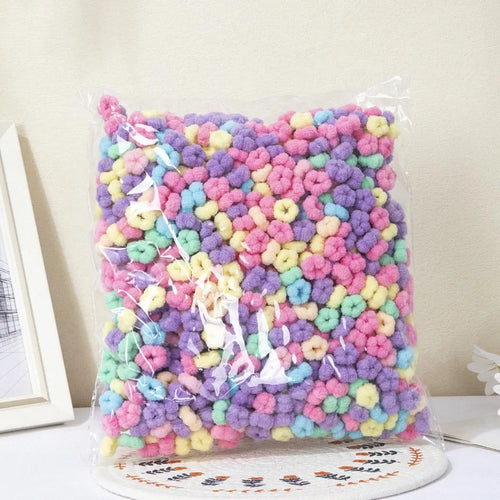 100PCS Colorful Basic Nylon Ealstic Hair Ties for Baby Girls Ponytail