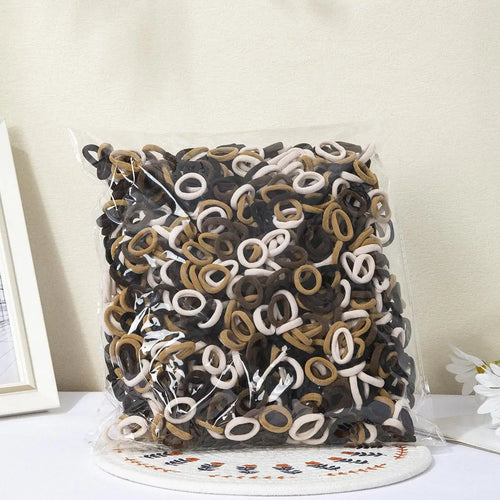 100PCS Colorful Basic Nylon Ealstic Hair Ties for Baby Girls Ponytail