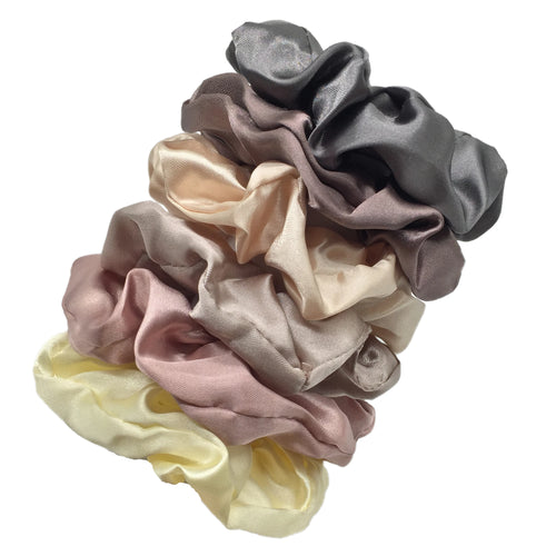 25/10//6pcs Satin Scrunchies Girls Elastic Hair Band Ponytail Holder