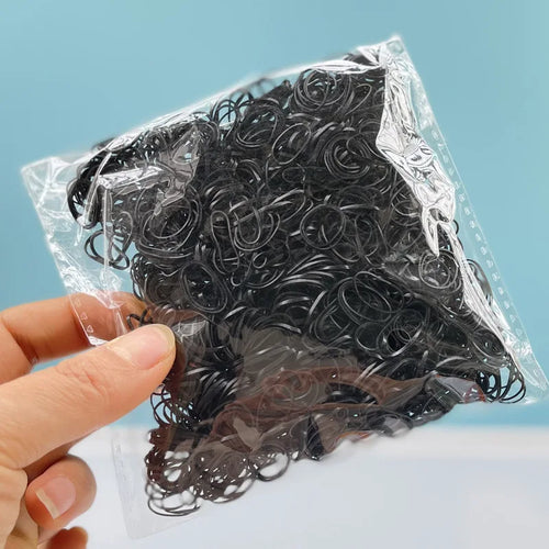 1000Pcs Colorful Disposable Hair Bands Girls Elastic Rubber Band Kids