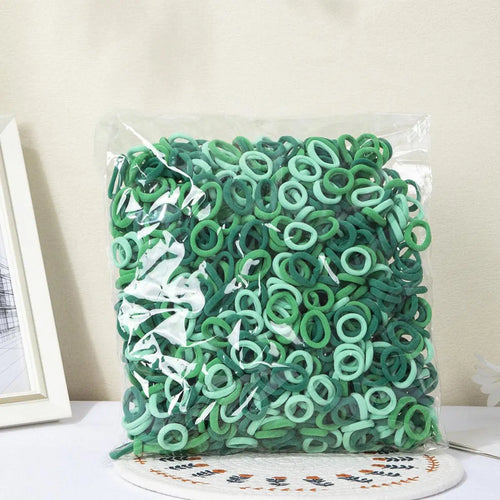 100PCS Colorful Basic Nylon Ealstic Hair Ties for Baby Girls Ponytail